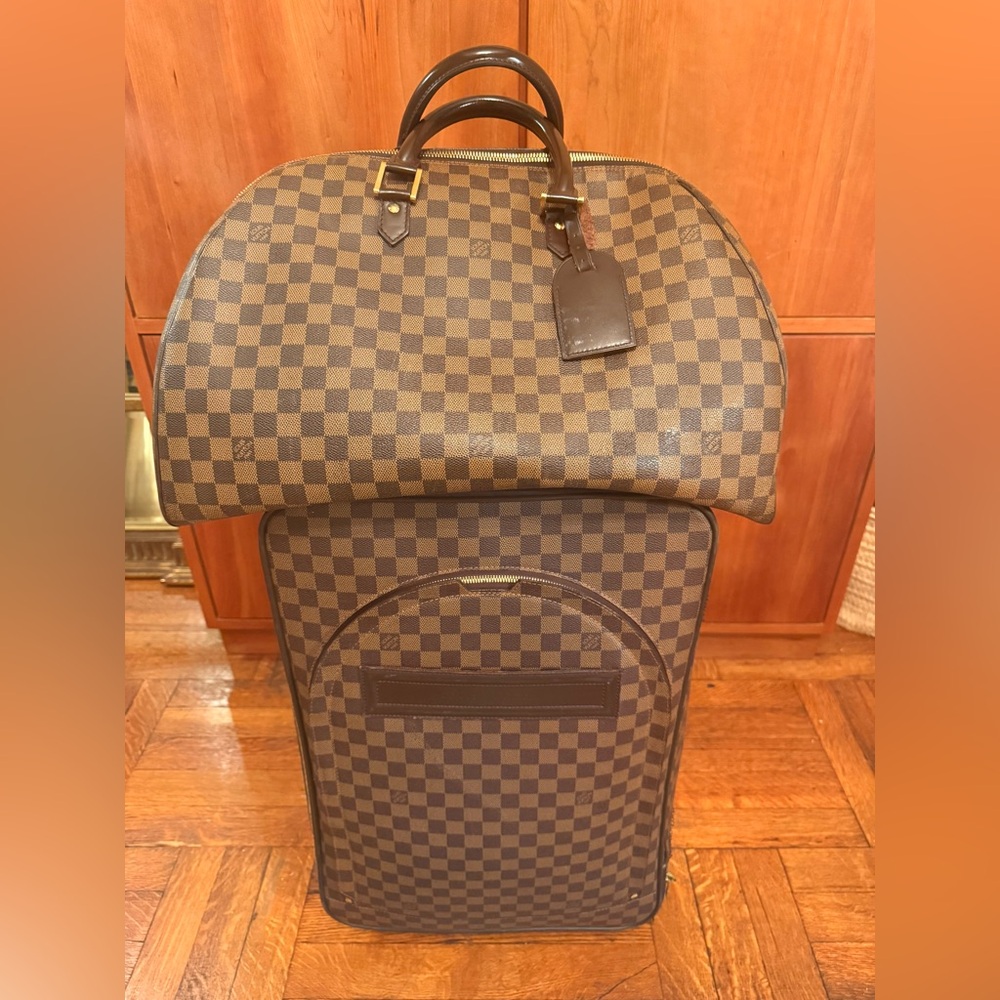 Vintage Louis Vuitton Pegase 55 Carry On Suitcase & Ribera GM Duffle Bag c. 2004